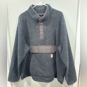 Carhartt Gray Sherpa Jacket with Dark Trim - XL, very good conditionn